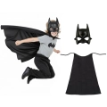 ZESTAW BATMAN CZARNY PELERYNA 75cm 2el
