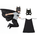 ZESTAW BATMAN CZARNY PELERYNA 55cm 2el