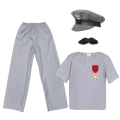 ZESTAW PIŁSUDSKI SZARO-CZARNY 116-128 5el