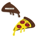 PRZYPINKA PIZZA FILCOWA BRĄZOWO-ŻÓŁTA 7,5x5cm