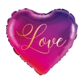 BALON PARTY PAL SERCE LOVE RÓŻOWO-FIOLETOWY 18'' 45cm