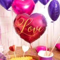 BALON PARTY PAL SERCE LOVE RÓŻOWO-FIOLETOWY 18'' 45cm