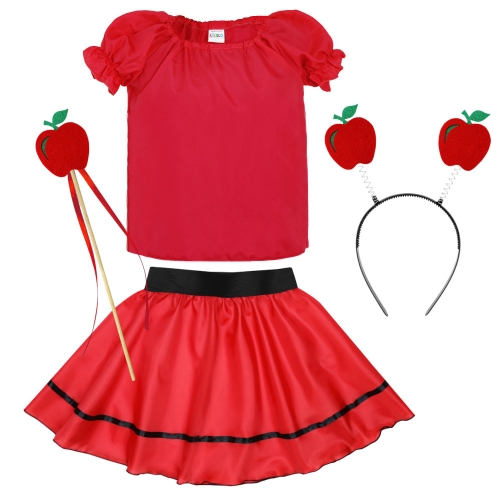 ZESTAW JABŁKO CZERWONY 146-158 4el