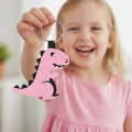 BRELOK DINOZAUR FILCOWY RÓŻOWY