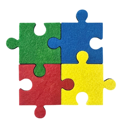 PANEL PUZZLE FILCOWY KOLOROWY 11,5cm