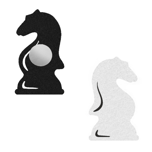 MAGNES FIGURA SZACHOWA SKOCZEK FILCOWY CZARNY
