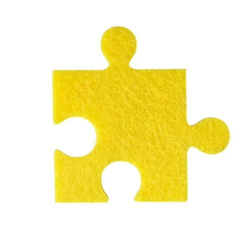FRONT PUZZELEK FILCOWY ŻÓŁTY 5,5cm