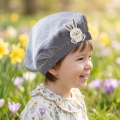 BERET KRÓLICZEK POLAROWY SZARY