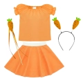 ZESTAW MARCHEWKA POMARAŃCZOWY 134-140 4el