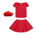 ZESTAW BERET CZERWONY 98-110 3el