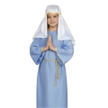 STRÓJ SUKIENKA MARYJA PONGEE BŁĘKITNY 98-110 3el