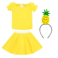 ZESTAW ANANAS ŻÓŁTY 116-128 4el