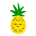 ZESTAW ANANAS ŻÓŁTY 134-140 5el