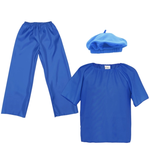 ZESTAW BERET NIEBIESKI 134-140 3el