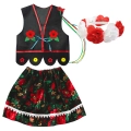 ZESTAW KRAKOWIANKA CZARNY 116-128 3el
