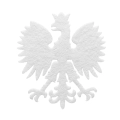 PRZYPINKA GODŁO POLSKI ORZEŁ FILCOWA BIAŁA 4,5x4cm