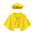 ZESTAW PELERYNA I BERET ŻÓŁTY L/XL 2el