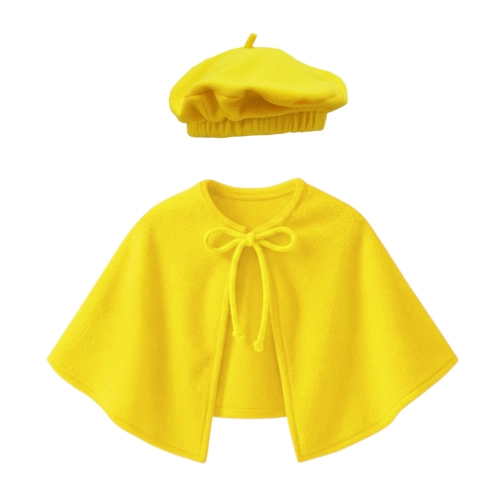 ZESTAW PELERYNA I BERET ŻÓŁTY L/XL 2el