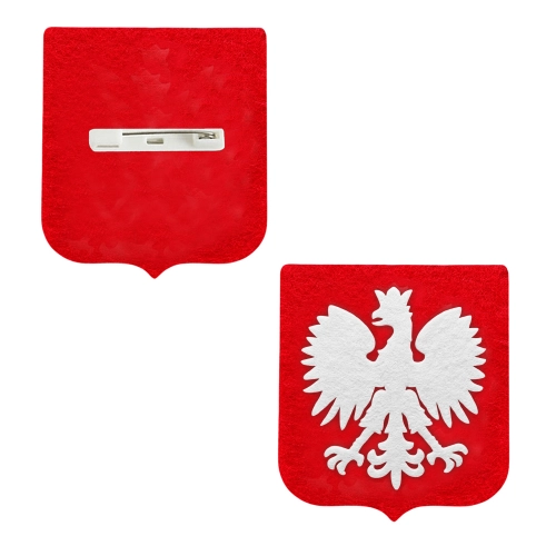 PRZYPINKA GODŁO POLSKI FILCOWY BIAŁO-CZERWONY 5,5x5cm