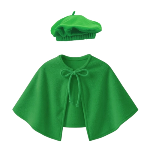 ZESTAW PELERYNA I BERET ZIELONY L/XL 2el