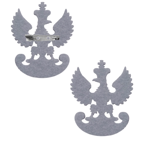 PRZYPINKA ORZEŁ LEGIONOWY FILCOWA SZARA 5x4cm