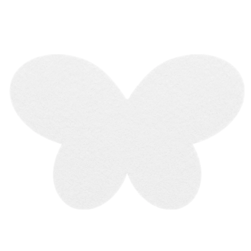 SKRZYDŁA MOTYLEK FILCOWE BIAŁE 54x35,5cm