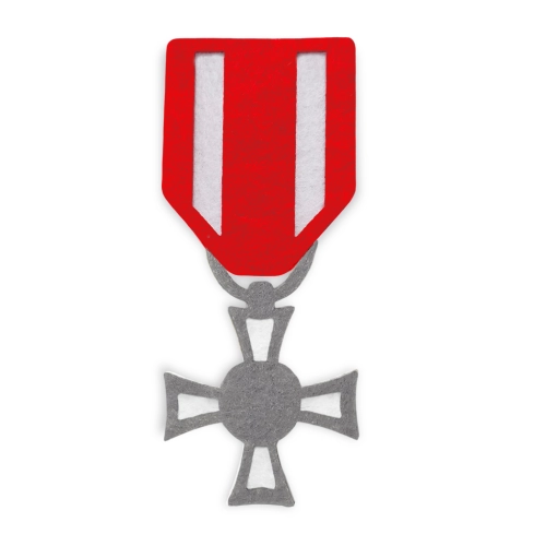 ORDER KRZYŻ KAWALERSKI CZERWONO-SREBRNY 10,5x4,5cm