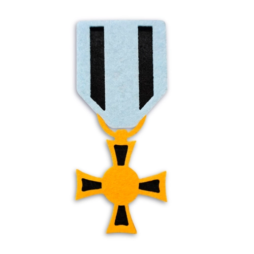 ORDER KRZYŻ KAWALERSKI BŁĘKITNO-ZŁOTY 10,5x4,5cm