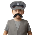 WĄSY PIŁSUDSKI PODWÓJNE FILCOWE CZARNE