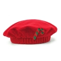 BERET LASKA CUKROWA POLAR CZERWONY