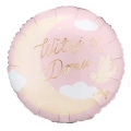BALON PARTY DECO WITAJ W DOMU KSIĘŻYC CHMURKI OKRĄGŁY RÓŻOWY 18'' 45cm