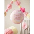 BALON PARTY DECO WITAJ W DOMU KSIĘŻYC CHMURKI OKRĄGŁY RÓŻOWY 18'' 45cm