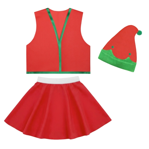 ZESTAW ELF CZERWONY 98-110 3el