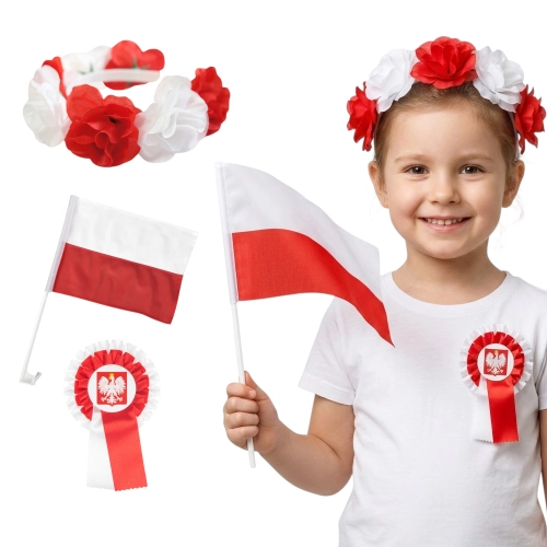 ZESTAW NARODOWY BIAŁO-CZERWONY 3el