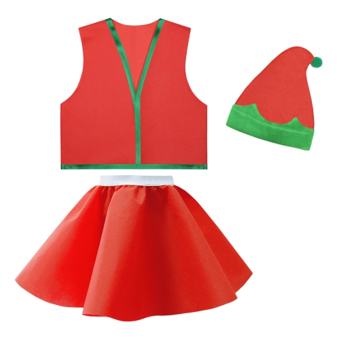 ZESTAW ELF CZERWONY 98-110 3el