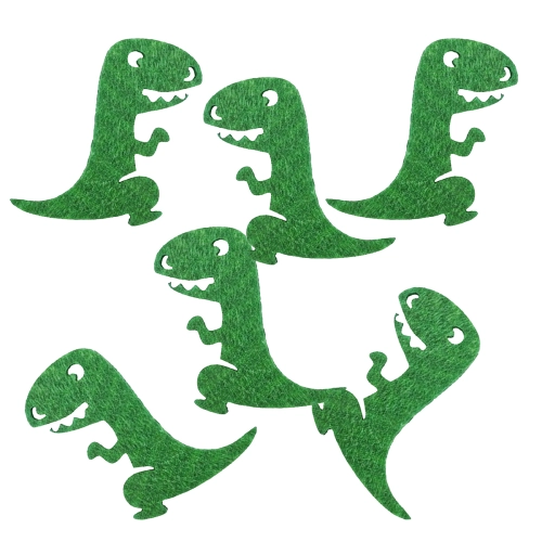 ZESTAW FRONTÓW DINOZAURY FILCOWE CIEMNOZIELONE 6szt