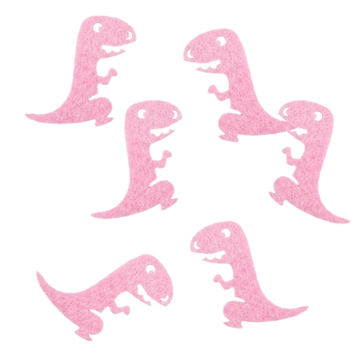 ZESTAW FRONTÓW DINOZAURY FILCOWE RÓŻOWE 6szt