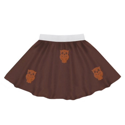 SPÓDNICZKA SOWA FRONT PONGEE BRĄZOWA XL