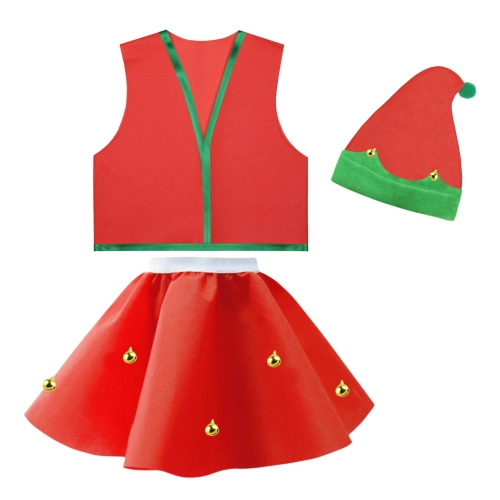 ZESTAW ELF CZERWONY 134-140 3el
