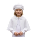 ZESTAW PELERYNA I BERET BIAŁY L/XL 2el
