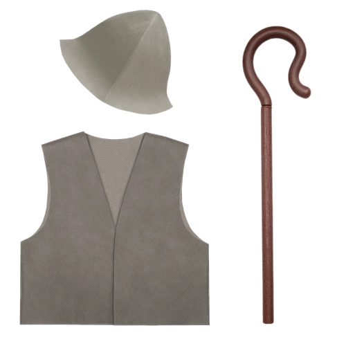 ZESTAW PASTUSZEK SZARY 134-140 3el