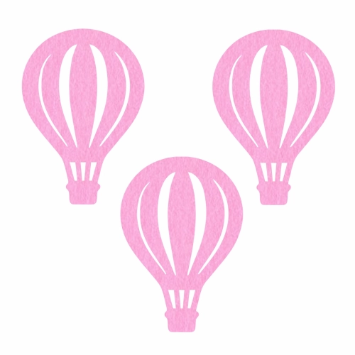 ZESTAW MAXI FRONTÓW BALON KOSZOWY FILCOWY RÓŻOWY 51x35cm 3szt