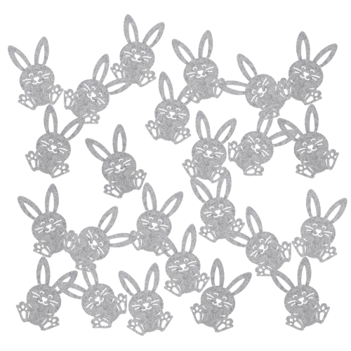 ZESTAW FRONTÓW KRÓLICZKI FILCOWY SZARY 7,5cm 24szt