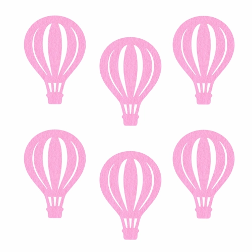 ZESTAW MAXI FRONTÓW BALON KOSZOWY FILCOWY RÓŻOWY 51x35cm 63szt