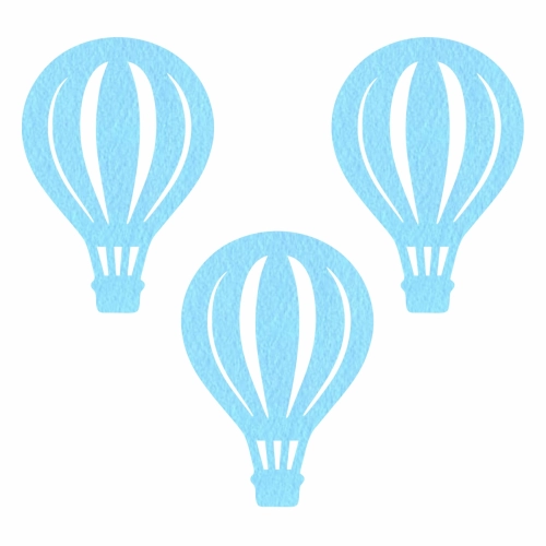 ZESTAW MAXI FRONTÓW BALON KOSZOWY FILCOWY BŁĘKITNY 51x35cm 3szt