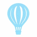ZESTAW MAXI FRONTÓW BALON KOSZOWY FILCOWY BŁĘKITNY 51x35cm 3szt