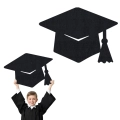 ZESTAW MAXI FRONTÓW CZAPKA ABSOLWENTA BIRET FILCOWY CZARNY 50x35cm 3szt