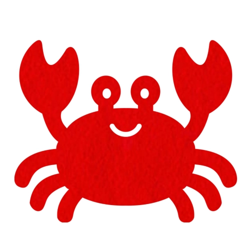 MAXI FRONT KRAB FILCOWY CZERWONY 36x40cm