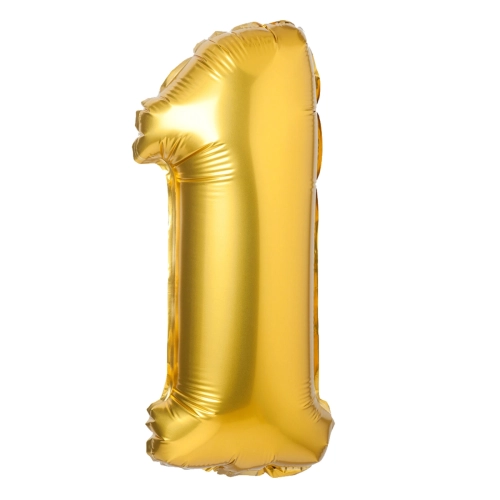 BALON CYFRA 1 ZŁOTY 27" 69cm