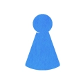 FRONT PIONEK DO GRY FILCOWY NIEBIESKI 3,5x6cm